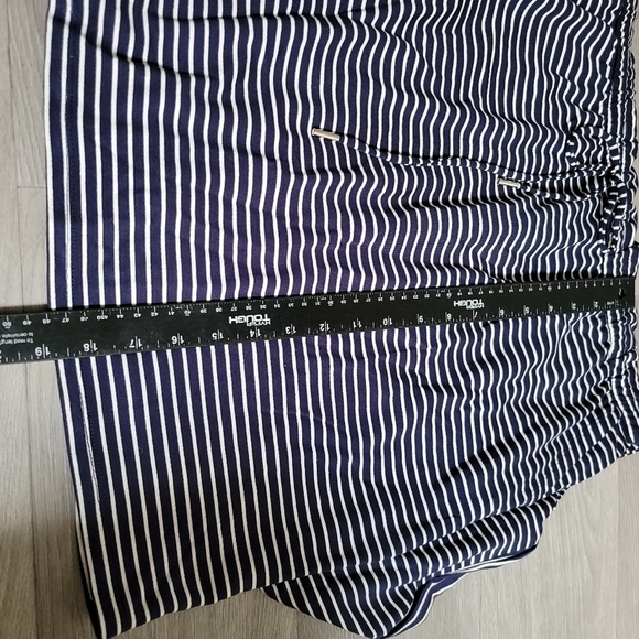 Hillary Radley Blue‎ White Stripped Dress XL Front Pockets Adjustable Waist - Picture 5 of 13